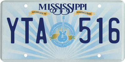 MS license plate YTA516