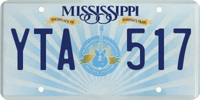 MS license plate YTA517