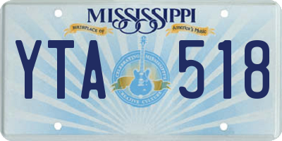 MS license plate YTA518