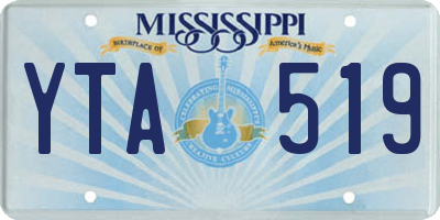 MS license plate YTA519
