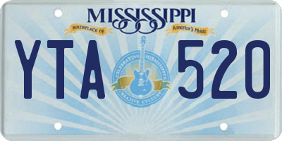 MS license plate YTA520