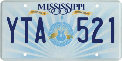 MS license plate YTA521