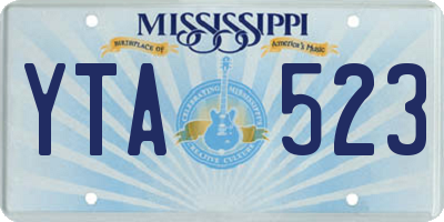 MS license plate YTA523