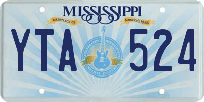 MS license plate YTA524