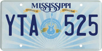 MS license plate YTA525