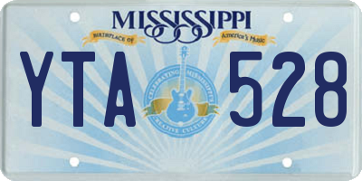 MS license plate YTA528