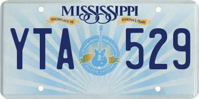MS license plate YTA529
