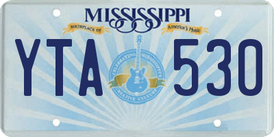 MS license plate YTA530