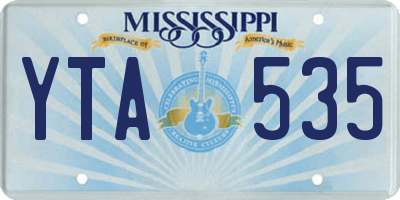MS license plate YTA535