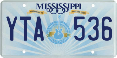MS license plate YTA536