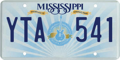 MS license plate YTA541