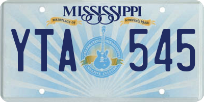 MS license plate YTA545