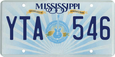 MS license plate YTA546