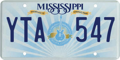 MS license plate YTA547