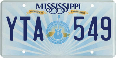 MS license plate YTA549