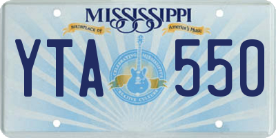 MS license plate YTA550
