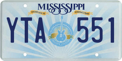 MS license plate YTA551