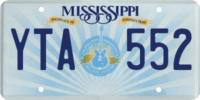 MS license plate YTA552