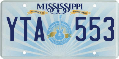 MS license plate YTA553