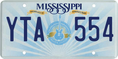 MS license plate YTA554