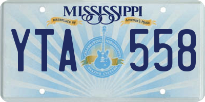 MS license plate YTA558