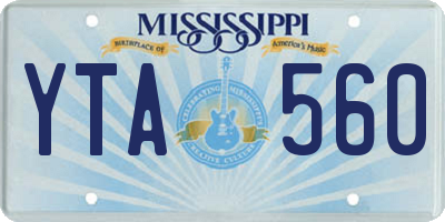 MS license plate YTA560