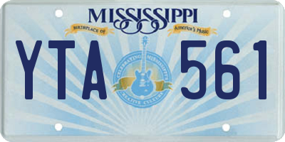 MS license plate YTA561