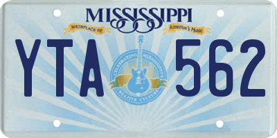 MS license plate YTA562