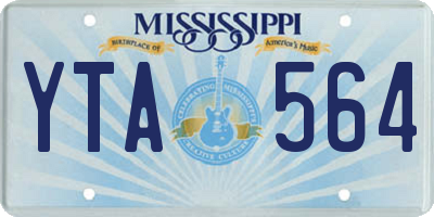 MS license plate YTA564