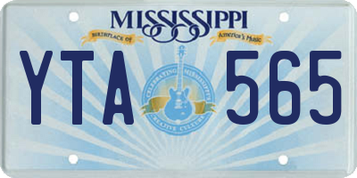 MS license plate YTA565