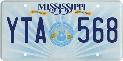 MS license plate YTA568