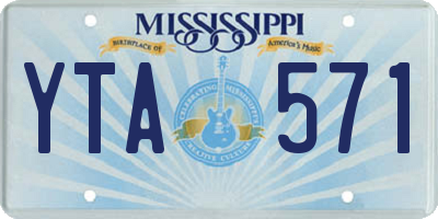 MS license plate YTA571