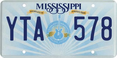 MS license plate YTA578