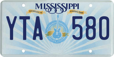 MS license plate YTA580