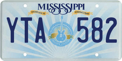 MS license plate YTA582