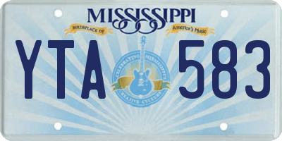 MS license plate YTA583