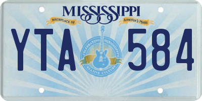 MS license plate YTA584