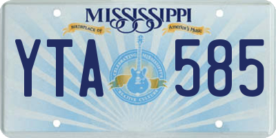 MS license plate YTA585
