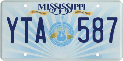 MS license plate YTA587