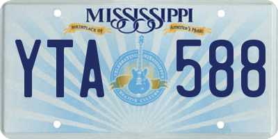 MS license plate YTA588