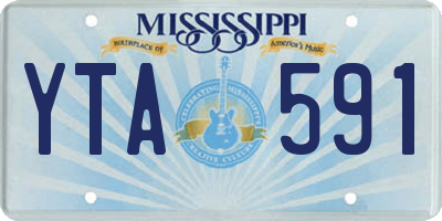 MS license plate YTA591