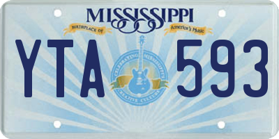 MS license plate YTA593