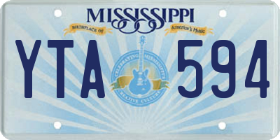 MS license plate YTA594