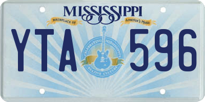 MS license plate YTA596