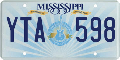 MS license plate YTA598