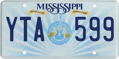 MS license plate YTA599
