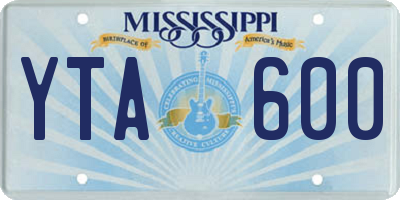 MS license plate YTA600