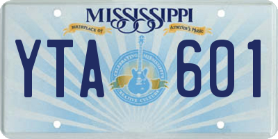 MS license plate YTA601