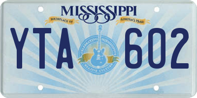 MS license plate YTA602