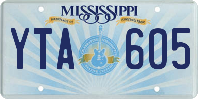 MS license plate YTA605